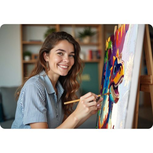 Fesd számok szerint kép 40x50 cm Massido Dino