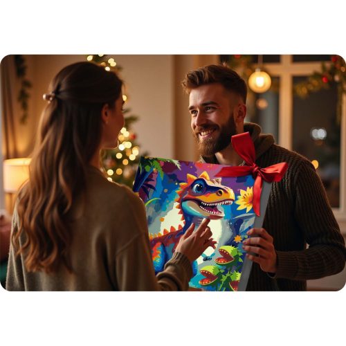 Fesd számok szerint kép 40x50 cm Massido Dino