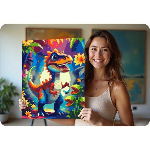 Fesd számok szerint kép 40x50 cm Massido Dino