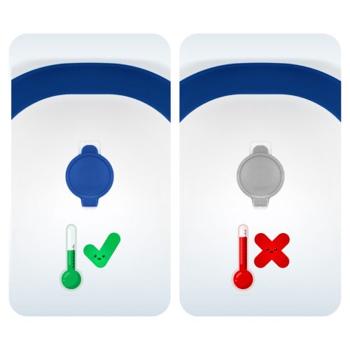 Összecsukható fürdőkád gyerekeknek, csecsemőknek Ricokids RK-286 betéttel, fehér és kék