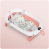 Összecsukható fürdőkád gyerekeknek, csecsemőknek hőmérővel és betéttel Ricokids RK-287 fehér és rózsaszín