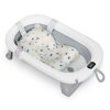 Összecsukható fürdőkád gyerekeknek, csecsemőknek hőmérővel és betéttel Ricokids RK-287 fehér-szürke