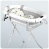Összecsukható fürdőkád gyerekeknek, csecsemőknek kerettel, hőmérővel és betéttel Ricokids RK-287 fehér és szürke
