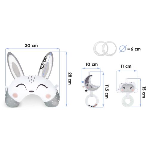 Párna csörgővel és fogóval Nukido szőnyegekhez