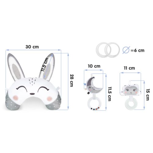 Párna csörgővel és fogóval Nukido szőnyegekhez