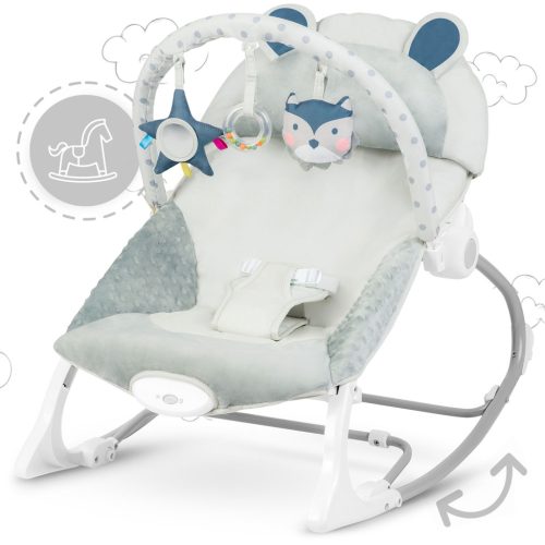 Multifunkcionális baba hinta pihenőszék, szürke - Nukido