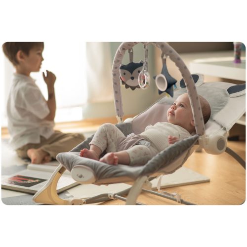 Multifunkcionális baba hinta pihenőszék, szürke - Nukido