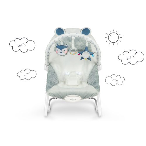 Multifunkcionális baba hinta pihenőszék, szürke - Nukido