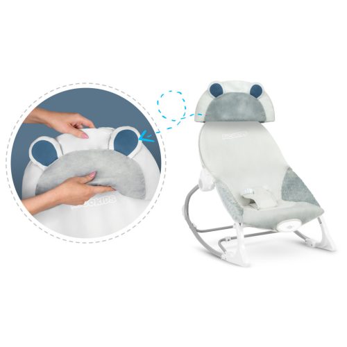 Multifunkcionális baba hinta pihenőszék, szürke - Nukido