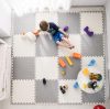 Nagy habszivacs szőnyeg, Ricokids puzzle 60x60cm 4 db fehér és szürke