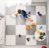 Nagy habszivacs szőnyeg, Ricokids puzzle 60x60cm 4 db fehér és szürke
