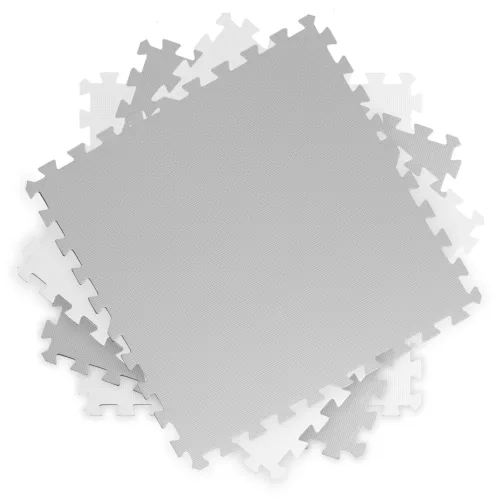 Nagy habszivacs szőnyeg, Ricokids puzzle 60x60cm 4 db fehér és szürke