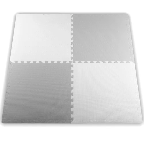 Nagy habszivacs szőnyeg, Ricokids puzzle 60x60cm 4 db fehér és szürke