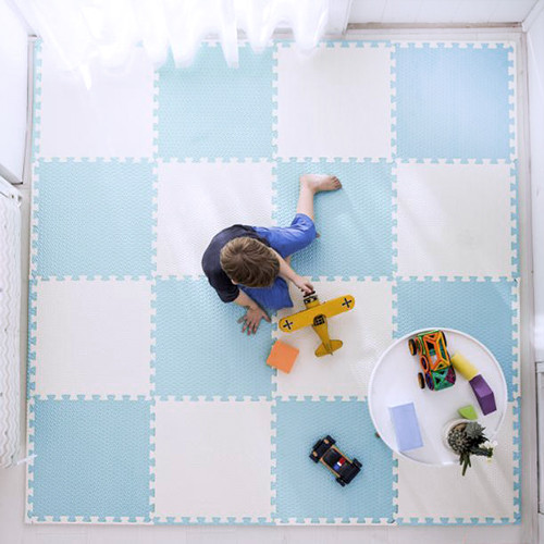 Ricokids nagy habszivacs kirakószőnyeg 60x60 cm 4 db kék-fehér