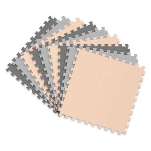 Nagy habszivacs kirakószőnyeg Ricokids 180x180cm 9 db szürke-barack-A