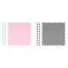 Habszivacs kirakós szőnyeg 180x180cm 9 db-os szürke-rózsaszín