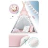 Nukido Teepee sátor gyerekeknek füzérrel és fényekkel - rózsaszín