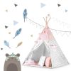 Nukido Teepee sátor gyerekeknek füzérrel és fényekkel - rózsaszín