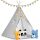 Teepee Indián sátor - játszósátor gyerekeknek lámpával , szőnyeggel és párnákkal , szürke - Nukido