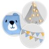 Teepee Indián sátor - játszósátor gyerekeknek lámpával , szőnyeggel és párnákkal , szürke - Nukido