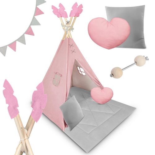 NK-406 Nukido tipi sátor gyerekeknek - rózsaszín