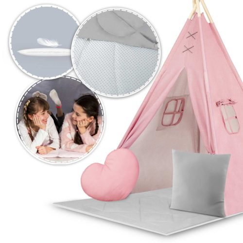 NK-406 Nukido tipi sátor gyerekeknek - rózsaszín