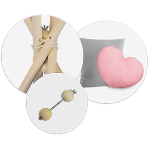 NK-406 Nukido tipi sátor gyerekeknek - rózsaszín