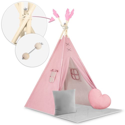NK-406 Nukido tipi sátor gyerekeknek - rózsaszín