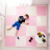 Nagy habszőnyeg oktató puzzle Ricokids rózsaszín és fehér