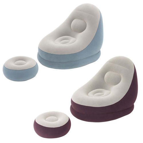 Felfújható fotel lábtartóval 122 x 94 x 81 cm Bestway 75053 piros