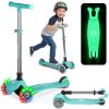 Ricokids Glow háromkerekű, sötétben világító roller gyerekeknek - türkiz