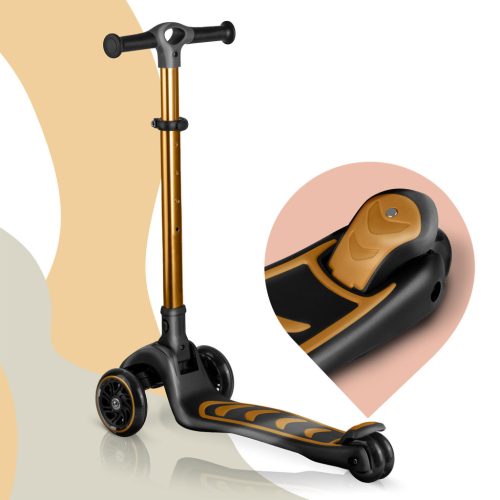 Nukido Flippo háromkerekű roller gyerekeknek egyensúlyozó üléssel - arany