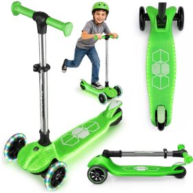   Ricokids Jelly háromkerekű egyensúlyozó roller gyerekeknek, sötétben világító - zöld
