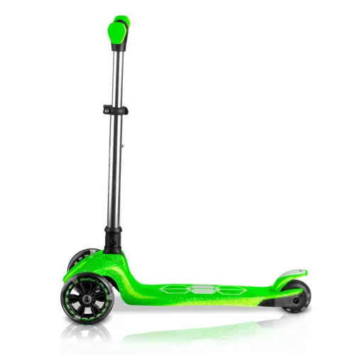 Ricokids Jelly háromkerekű egyensúlyozó roller gyerekeknek, sötétben világító - zöld