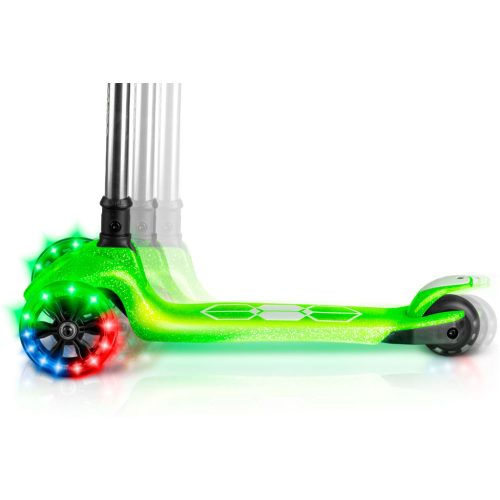Ricokids Jelly háromkerekű egyensúlyozó roller gyerekeknek, sötétben világító - zöld