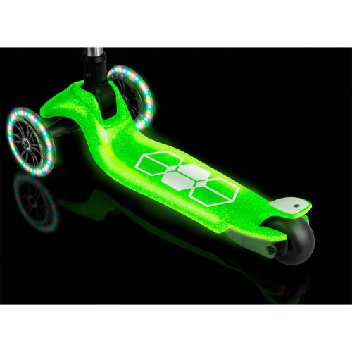 Ricokids Jelly háromkerekű egyensúlyozó roller gyerekeknek, sötétben világító - zöld