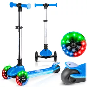   Ricokids Jelly háromkerekű egyensúlyozó roller gyerekeknek, sötétben világító - kék
