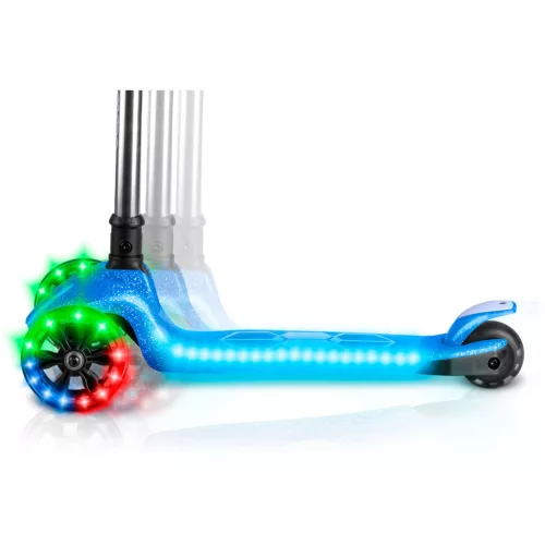 Ricokids Jelly háromkerekű egyensúlyozó roller gyerekeknek, sötétben világító - kék