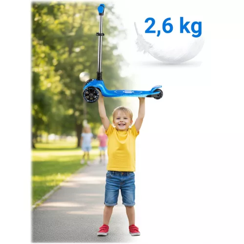 Ricokids Jelly háromkerekű egyensúlyozó roller gyerekeknek, sötétben világító - kék