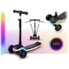 Ricokids Leddi háromkerekű LED-es egyensúlyozó roller gyerekeknek - fekete