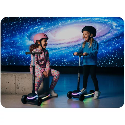 Ricokids Leddi háromkerekű LED-es egyensúlyozó roller gyerekeknek - fekete