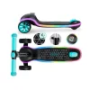 Ricokids Leddi háromkerekű LED-es egyensúlyozó roller gyerekeknek - fekete és türkiz