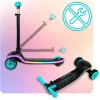 Ricokids Leddi háromkerekű LED-es egyensúlyozó roller gyerekeknek - fekete és türkiz