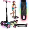 Ricokids Leddi háromkerekű LED-es egyensúlyozó roller gyerekeknek - fekete és rózsaszín