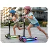 Ricokids Leddi háromkerekű LED-es egyensúlyozó roller gyerekeknek - fekete és rózsaszín