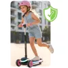 Ricokids Leddi háromkerekű LED-es egyensúlyozó roller gyerekeknek - fekete és rózsaszín