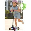 Ricokids Glowi háromkerekű LED-es egyensúlyozó roller gyerekeknek - fekete és rózsaszín