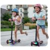 Ricokids Glowi háromkerekű LED-es egyensúlyozó roller gyerekeknek - fekete és rózsaszín