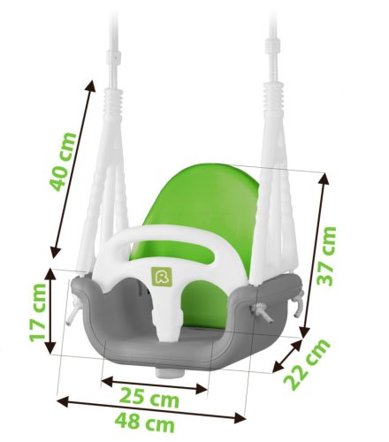 3az1ben vödörhinta, szürke és zöld - Ricokids