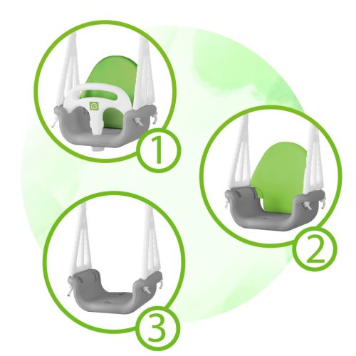 3az1ben vödörhinta, szürke és zöld - Ricokids